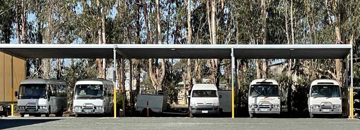 Walters Fuso Rosa BS03PF, BS01FK, Toyota HiAce 9775AO, Coaster 1158AC & 4379AO